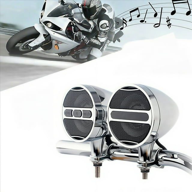 Waterproof Bluetooth Audio Stereo Speaker System for Motorcycle MP3 USB FM Radio 2V Motorbike Audio Radio MP3 USB Stereo Sound
