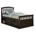 thumbnail image 5 of Hillsdale Furniture Schoolhouse 4.0 Charlie Captain's Twin Bed, 1 Storage Unit, Brown, 5 of 6