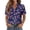 Dark Blue-A-160403aa, variant on Patriotic Womens Button Down Blouse Collared 250th Anniversary Womens Short Sleeve Shirts Freedom Tee Tops
