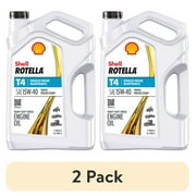 (2 pack) Shell Rotella T4 Triple Protection 15W-40 Diesel Engine Oil, 1 Gallon