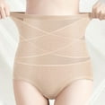 thumbnail image 2 of Ashirexll Plus Size Underwear for Women, Ladies Underwear Panties, Cross Strap High Waist Ice Silk Tummy Control Thin Breathable Shaper Panties, 2 of 3