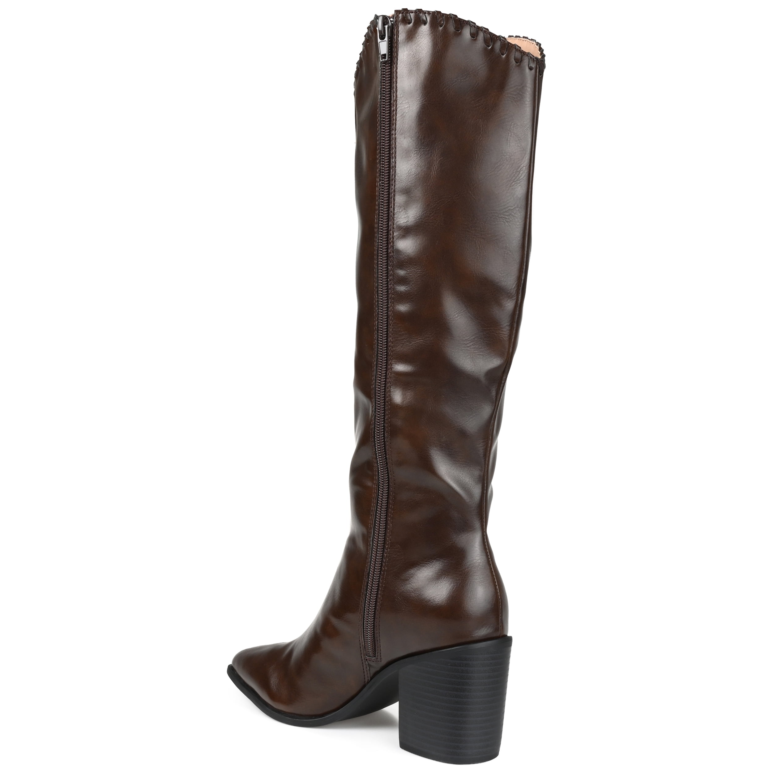 Journee Womens Daria Stacked Heel Knee High Boots, Widths Available