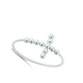 thumbnail image 4 of CHOOSE YOUR COLOR High Polish Sideways Bubble Cross Ring .925 Sterling Silver Band Jewelry Female Size 3, 4 of 4