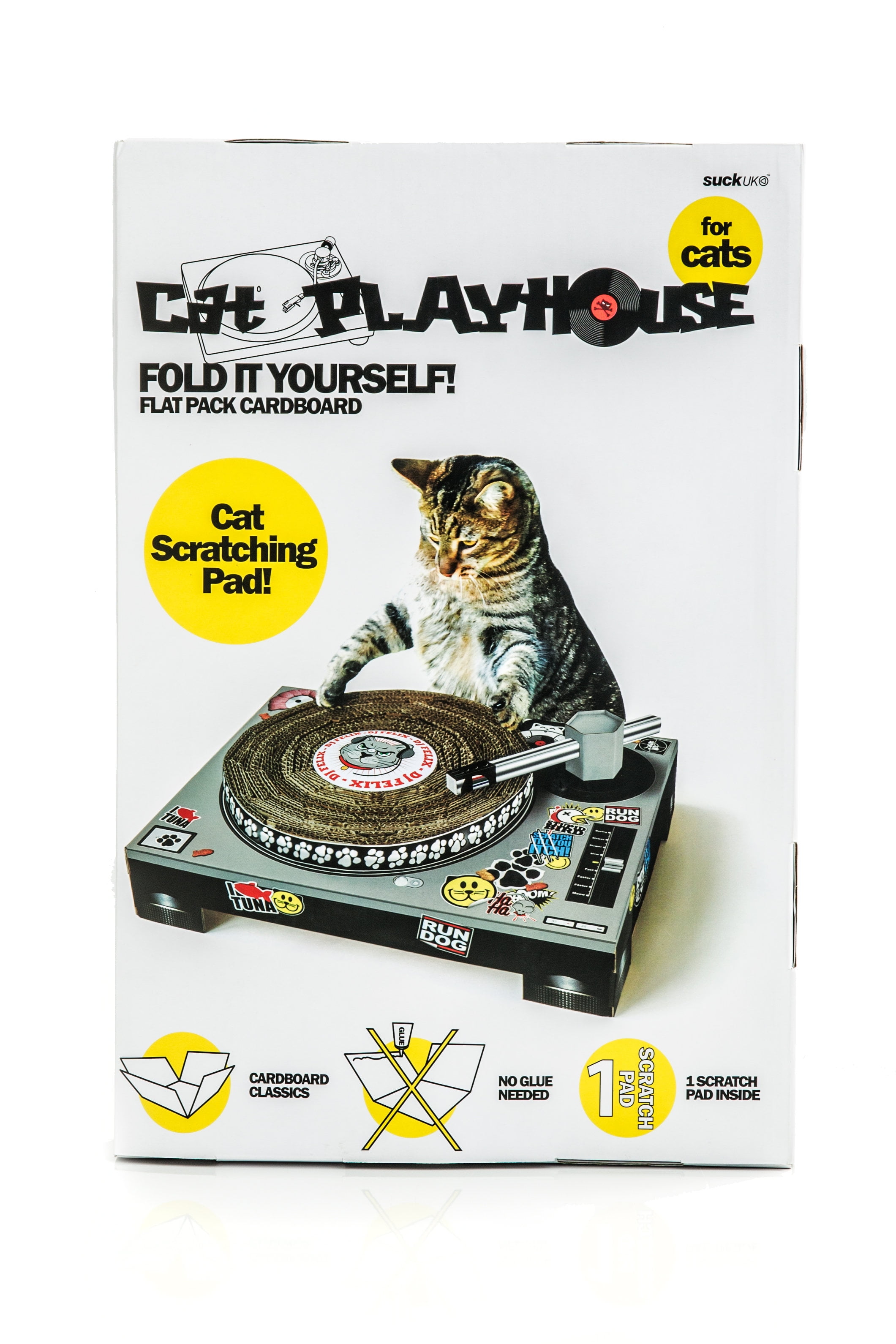Suck UK | DJ Decks Cat Scratcher | Cardboard Cat Scratching Posts | Cat Accessories
