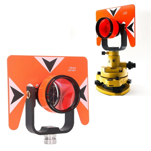 Total Station Prism 90 Degree Right Angle Mini L Bar - Compatible With Leica GMP104, 25.4mm Glass