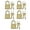 Gold, variant on 5Pcs Vintage Style Metal Lock Zincs Alloy Padlock Small Luggage Box Key Lock