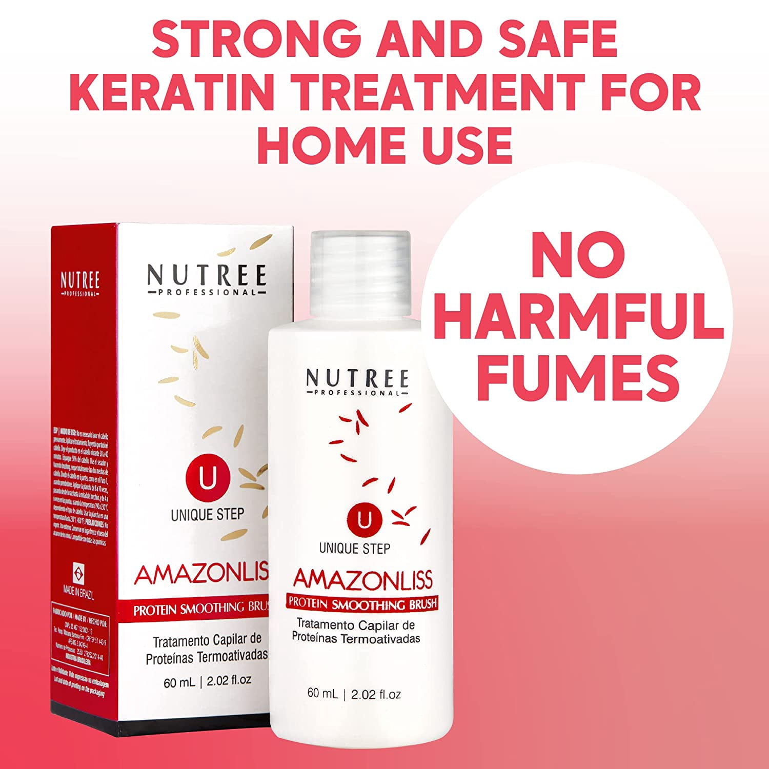 Amazonliss Brazilian Keratin Hair Treatment, 2.02 Fl Oz, Frizz Control