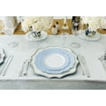 thumbnail image 4 of " OCCASIONS " 80 Plates Pack,(40 Guests) Heavyweight Premium Wedding Party Disposable Plastic Plates Set -40 x 10.5'' Dinner + 40 x 8'' Salad/Dessert (Imperial in White/Baby Blue & Silver), 4 of 7