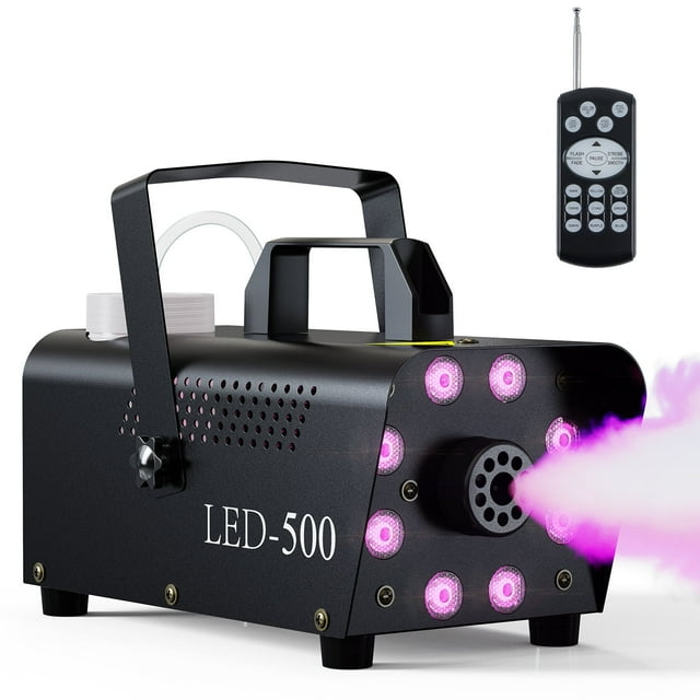 Personal Heater Heaters For Indoor Use Upgraded Fog Machine Machine With 13 Colorful 8 Led Lights 500W And 2000CFM Fog With Remote Perfect For Indoor Outdoor Wedding Halloween And Stage Effect