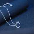 thumbnail image 5 of EOEMY Sterling Silver Plated Necklace Women Pendant Initial Letter Alphabet B375-C, 5 of 7