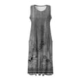 thumbnail image 3 of WILLBEST Vestido Largo Informal De Verano Para Mujer, Estampado, Sin Mangas, Hasta La Rodilla, Para Playa, Cuello Redondo, Con Bolsillos, Para Vacaciones, Viajes Y Uso Diario., 3 of 3