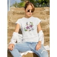 thumbnail image 2 of Three Hummingbirds With Flowers T-Shirt Women -Image by Shutterstock, Female Large, 2 of 4