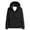 Black, variant on Hontri Women's Casual Jackets, Women's Autumn and Winter Solid Color Maple Print Windproof and Rainproof Hooded Coat Breathable Outdoor Jacket Black L
