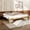 Maple-No Headboard, variant on FLEXISPOT Queen Japanese Joinery Bed Frame with Headboard, Solid Rubberwood, 1500 LBS Heavy Duty, FSC & SGS Certified, No-Tool Setup, Hidden Storage, USB-A/C Port, No Box Spring Needed, Maple