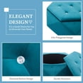 thumbnail image 6 of S-HOME Velvet Polygon Diamond Tufted Storage Ottoman, Cozy Seating Solution with Practical Design for Home Organization, 6 of 13