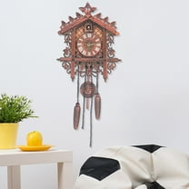 Retro Wall Clock, Wooden Cuckoo Clock for Indoor Brown