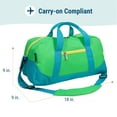 thumbnail image 5 of Wildkin Kids Overnighter Duffel Bag for Boys & Girls, Features Two Carrying Handles and Removable Padded Shoulder Strap, BPA & Phthalate Free (Monster Green), 5 of 8