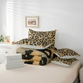 thumbnail image 5 of Manfei Yellow Cheetah Print Bedding Sets Full Size,Jungle Wildlife Comforter Sets with Sheets,Cute Leopard Print Bed in a Bag Full Size,Super Cozy Room Decoration Reversible,7-Piece, 5 of 7