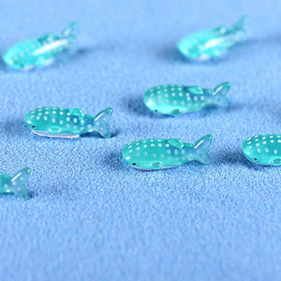 TAILTOSS 10Pcs Blue Resin Shark Decor Craft Desktop Ornament for Home Garden and Office Decoration