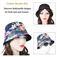 thumbnail image 2 of Sombrero unisex de lona con estampado de flores y plantas, sombrero de playa, sombrero de pescador JFHHH pequeña, 2 of 5