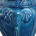 thumbnail image 4 of JONATHAN Y Anita 18" Classic Vintage Ceramic Indoor/Outdoor 4-Elephant Garden Stool, Blue Cracks, 4 of 5