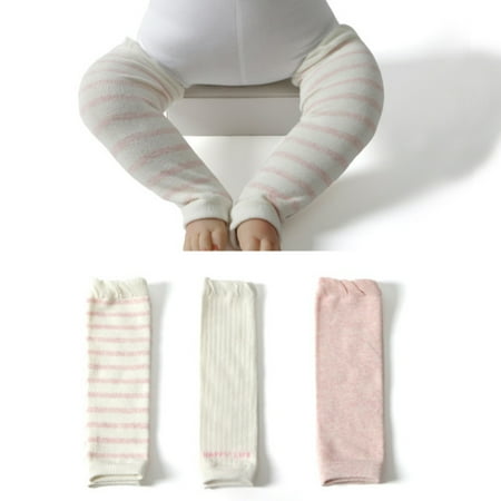 

3 Pack Baby Toddler Leg Warmer Soft 100% Cotton Infants Leg Warmer Keep Warm Kids leg Support For 6-36M