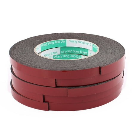 5PCS 1CM Width 5M Long 2MM Thick Dual Sided Sealing Shockproof Sponge Tape Black