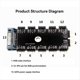 thumbnail image 3 of Adaptador de Extensión Divisor de Concentrador de Ventilador de Refrigeración ARGB para PC de 1 A 11 de 5 V y 3 PWM Fuente de Alimentación SATA, 3 of 5