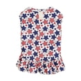 thumbnail image 3 of Dmlowu 4th of July Patriotic Dog Dress, Red White Blue Star Pattern Dog Clothes, Breathable Summer Party Outfit for Pets (5.5-8.8 lbs), 4th of July Decorations, 3 of 7