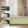 thumbnail image 3 of Luxury Queen Air Mattress with Built-In Battery Pump,Heavy-Duty Waterproof Veltex Surface for Indoor/Outdoor Use,Portable Inflatable Camping Bed & Guest Bed(Green), 3 of 10