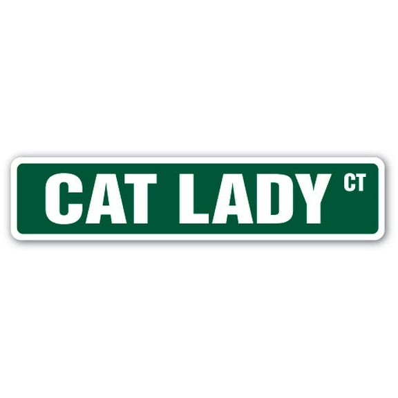CAT LADY Aluminum Street Sign cat breed feline kitty kitten | Indoor/Outdoor |  24" Wide
