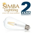 thumbnail image 5 of Simba Lighting LED Edison ST21 6W 60W Equivalent Light Bulbs 120V Dimmable E26 Base 2700K Warm White 6-Pack, 5 of 9