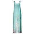 thumbnail image 5 of Mefallenssiah Women Printed Summer Sleeveless Pockets Backless Loose Long Playsuits Rompers Jumpsuit, 5 of 5