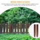 thumbnail image 4 of 2 piezas de estacas de madera para decoración de vallas de jardín, estacas de madera para partición de patio, estacas de madera para vallas, pilas de madera para vallas de madera carbonizada., 4 of 6