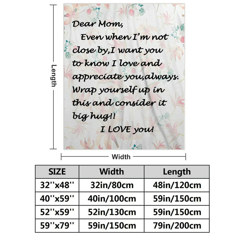vivwell Gifts Mom Christmas Birthday Best Mom Ever Blanket Blush White  (65x50)