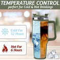 thumbnail image 3 of 40 oz Tumbler with Handle and Straw, Travel Mug for Car, Stainless Steel Tumblers Reusable Vacuum Quencher Tumbler for adults, 3 of 7