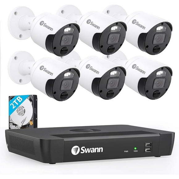 Swann 4K HD Cameras with 2TB NVR Security System, 6pk.