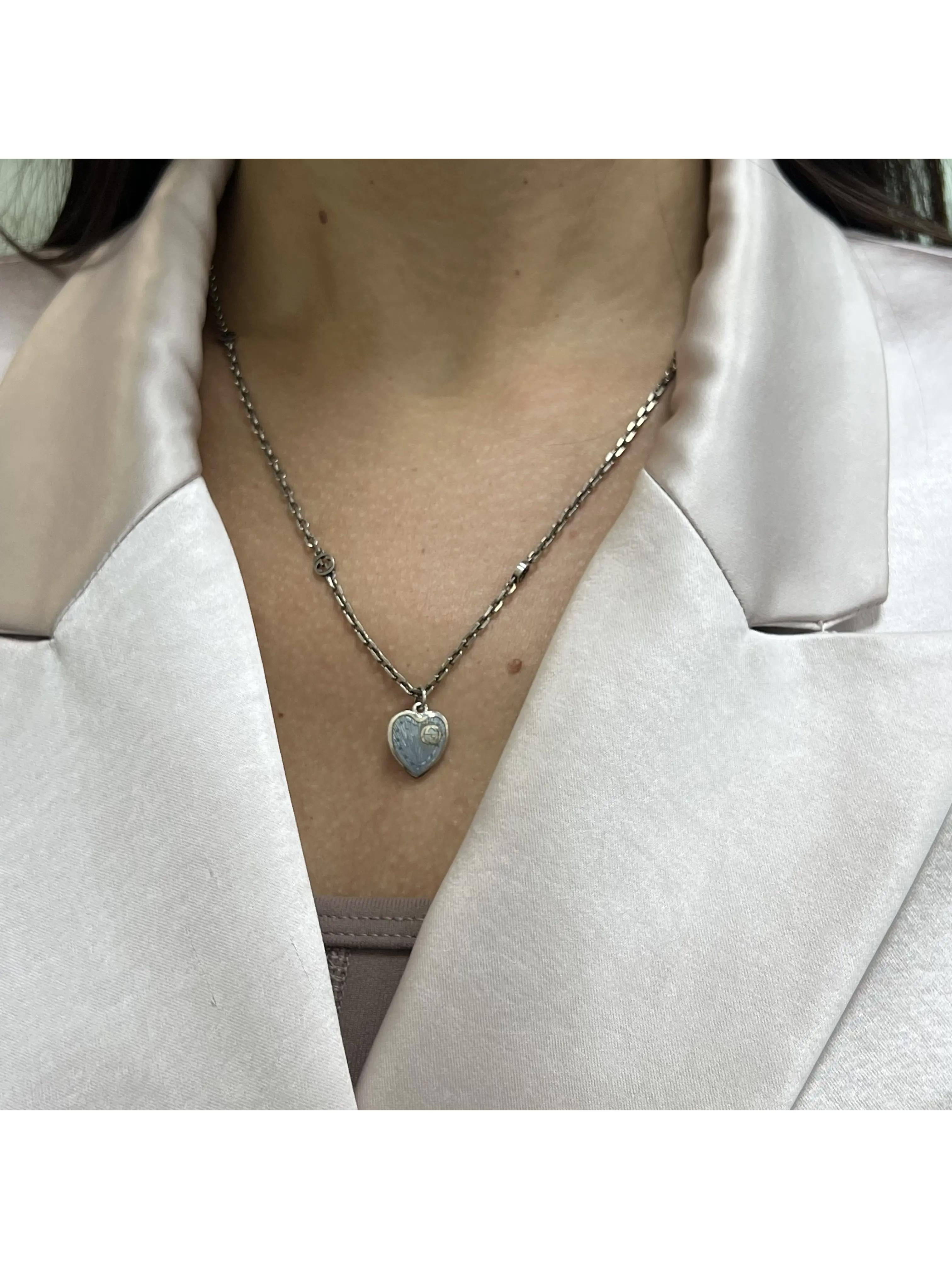 GUCCI Interlocking Circle GG Pendant Necklace in Sterling Silver | Necklace,  Silver, Pendant