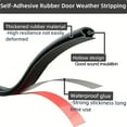 thumbnail image 5 of 20 Feet Rubber Weather Stripping Door Seal Strip, Self-Adhesive Backing D-Shape brown, 5 of 8