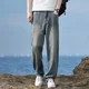 thumbnail image 4 of Pantalones vaqueros para hombre, holgados, estilo hip hop, estilo rock, azul claro, Y2k, estilo vintage, tendencia 2024, ropa de calle Y2k, estilo retro, 4 of 5