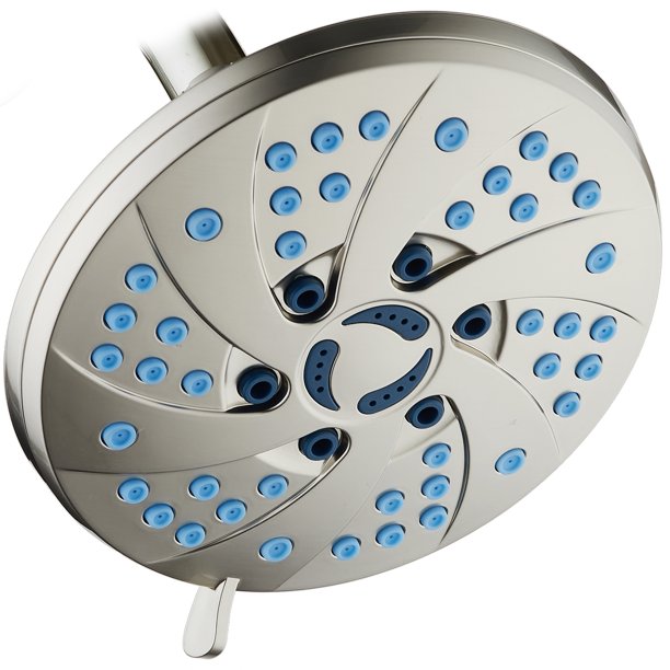 AquaCare ASSEENONTV HighPressure Spiral 6mode 6inch Rain Shower Head GermShield