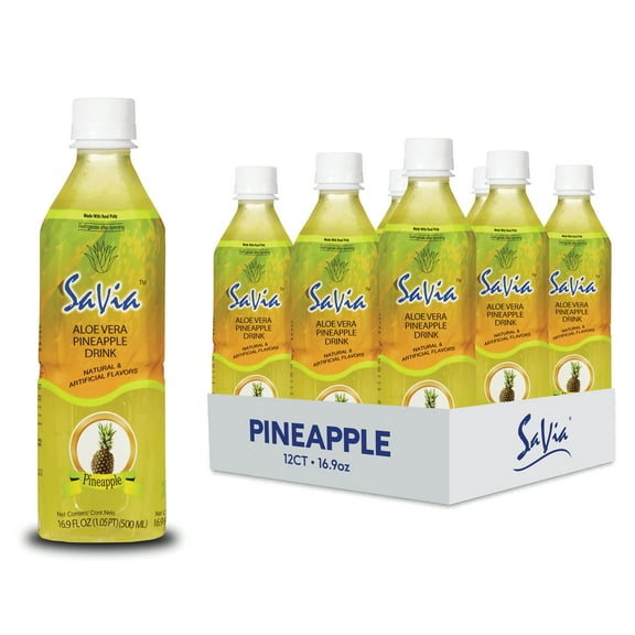Savia Pineapple Aloe Vera Drink 12/16.9oz