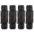 thumbnail image 1 of 4Pcs 3Pin Waterproof Connector 1 In 1 Out for Outdoor Street Garden LED Lights IP68, 1 of 5