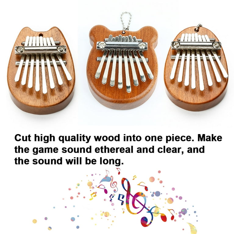 8 Key Mini Kalimba exquisite Finger Thumb Piano Marimba Musical good  accessory Pendant Gift