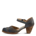 thumbnail image 2 of L'Artiste Women's NIOBELLA Hand-Painted Hook-and-Loop Mary Jane – Geometric Design, Decorative Buckle, Faux Stacked Heel, 2 of 8