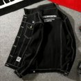 thumbnail image 3 of Abrigo de jeans con botones para hombre Otoño Raya con estampado Chaquetas vaqueras Hombre Estética de tela Vintage Invierno 2024 Moda Joker G Y2k, 3 of 5