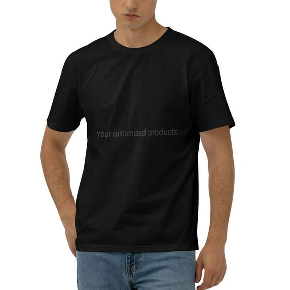 Custom-made men's combed cotton short-sleeved T-shirts