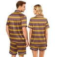 thumbnail image 5 of Dwelliawo Couple Pajamas Matching Sets Mens Pajama Sets With Pockets Button Down Loungewear for Men Orange 4xL, 5 of 5