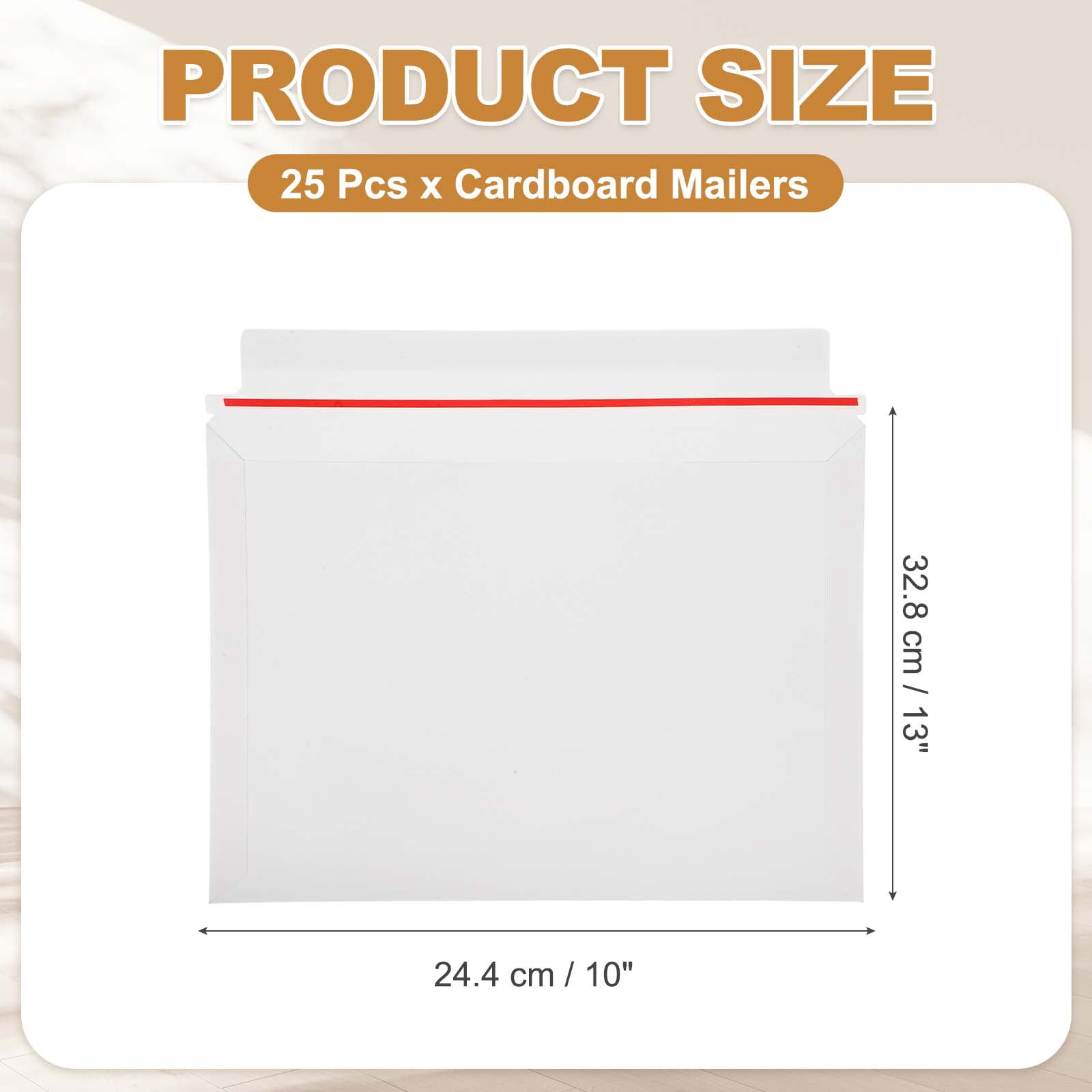 Uxcell Cardboard Envelopes, (13" x 10", White) (25Pcs), Rigid Mailers Self Seal Photo Document Mailers Stay Flat Shipping Envelopes, Suit for CD/Photos/Documents/Pictures/Papers/Files