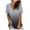 Gray, variant on TIHLMK Womens Shirts Gray Women's Fashion Casual Gradient V-neck Short Sleeve Loose T-shirt Tops Gift for Womens Tops